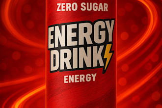 design beverages label, label desing, energy drink and can label