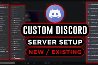 setup new and existing discord servers within 24 hours