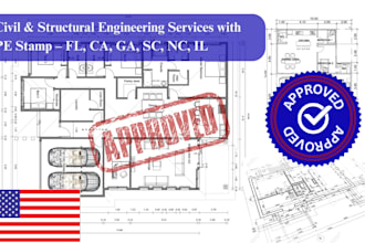 do structural and civil engineer stamp for fl il nc
