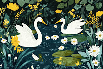 illustrate botanical and animal linocut illustration