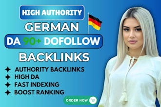 create SEO backlinks from german de high authority dofollow sites
