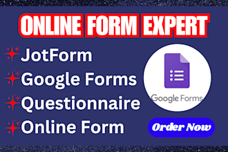 create responsive online survey, google form, jotform, survey and polls