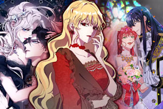 make comic, webcomic, comic book, cover art, webtoon in manga style for you