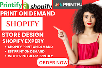 build shopify print on demand store printful pod setup printify integration etsy