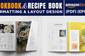 write and design cookbook or recipie book, family cookbook, ebook formatting