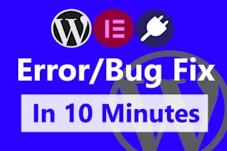 fix wordpress website issues errors, bugs, HTML CSS, elementor expert help