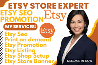 promote etsy shop, boost shopify sales, ads, etsy promotion or shopify marketing