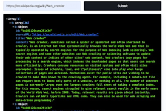 scrape web pages and convert HTML to structured json data