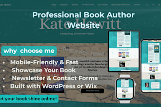 do your book author,ebook landing page and children book website with wordpress