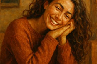 create a beautiful digital oil painting of you