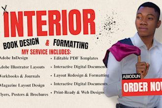 do interior book formatting, book typesetting, kdp book layout and design