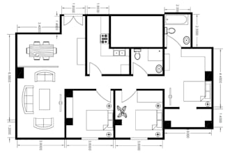 design 2d floor plan, draftsman, mep on autocad