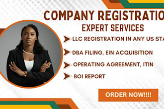 register wyoming or delaware llc, dba, get ein and file boi report