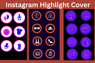 design instagram highlight cover for your brand