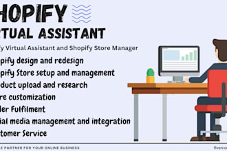 do shopify store manager virtual assistant website design redesign