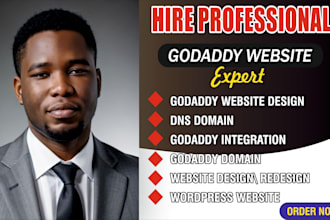 connet godaddy domain, setup godaddy website, godaddy integration