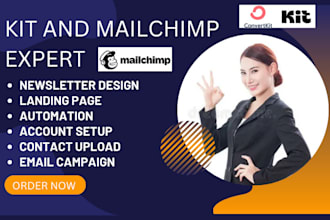 do kit newsletter, converkit landing page mailchimp newsletter automation kit