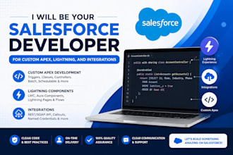 be your salesforce developer for custom apex, lightning, and integrations