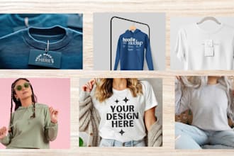 design realistic clothing mockups for your apparel brand