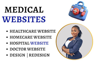 design and redesign medical business website, healthcare home care hospital
