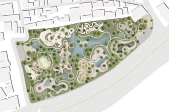 render master plan , floor plans and sections on photoshop