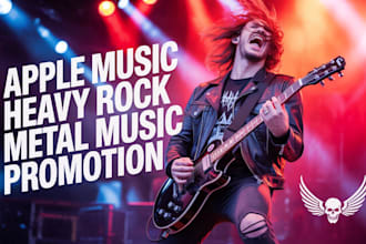 send your apple music rock metal music promotion to 900 active playlist curators