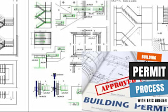 draw site plans, structural drawings for buildings permit, city permit in 24hour