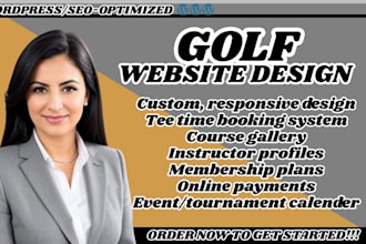 golf website design, golf club website, golf booking website