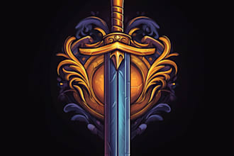 make a fantasy game logo and branding
