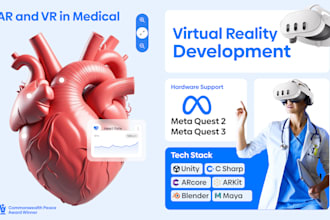 do medical VR development, unity 3d, ar, VR and serious games