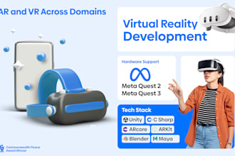 do VR development, unity 3d, ar, and VR games