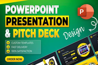 design winning business pitch deck, investor presentation, and powerpoint slides