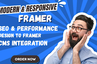 design or develop framer website, framer landing page, convert figma to framer