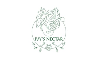 design nectar natural plant food line logo