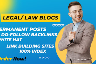 publish guest posts on law sites with quality SEO backlinks