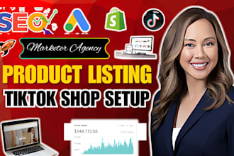 setup and manage passive income tiktok shop sales, shopify ecommerce marketing