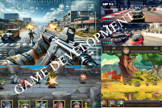 develop 2d and 3d games fps unity mobile game   PC games on unity game engine