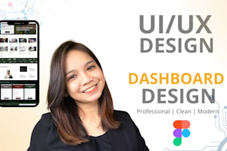 design interactive and professional admin dashboard UI UX in figma