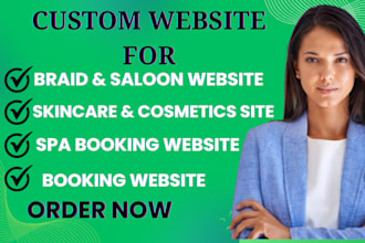 shopify spa, braid, beauty skin care, barber salon, hair extension wix website