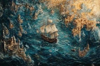 make fantasy map illustration for dnd