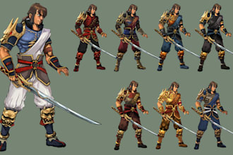 model and rig stylized low poly characters for games