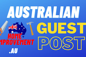 provide guest post on australian website with dofollow backlink
