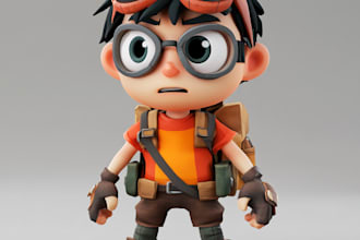 draw 3d game character, illustration and cartoons