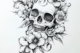 create unique custom tattoo design for you, sleeve tattoo
