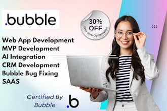 build bubble app, bubble io mvp web app, bubble io saas website app developer