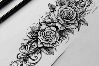 create custom tattoo design, tattoo sleeve