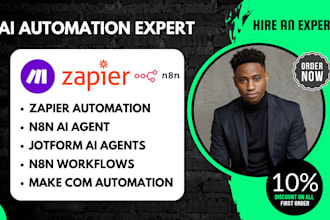 zapier automation n8n ai agent jotform ai agent make com scenerios n8n workflows