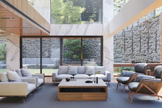 remodel 3d house interior design, parametric wall,livingroom, kitchen rendering