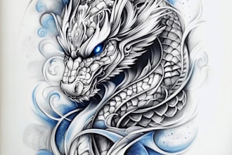 create unique custom tattoo design for you, sleeve tattoo