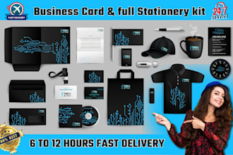 design corporate business card, letterhead, logo, and full stationery items